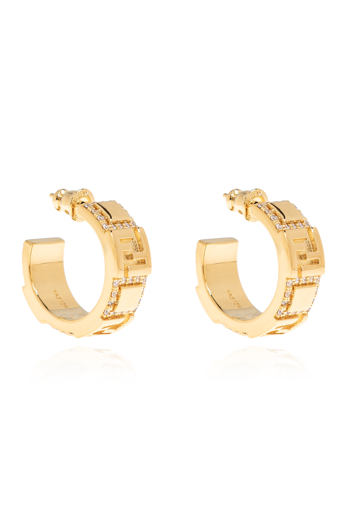 FENDI ゴールドフープイヤリング Forever Fendi earrings Gold finish Gold | Fendi